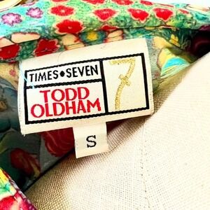 Incredible vintage Todd Oldham 1990s floral button down dress size S